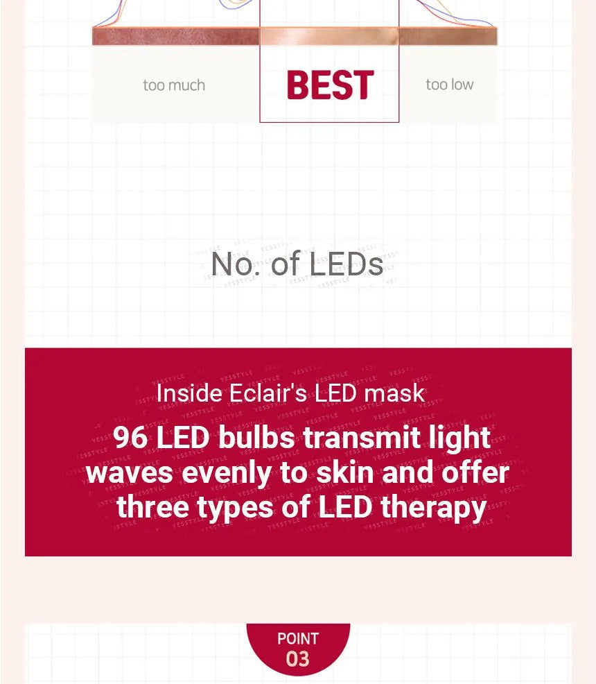 มาส์กบำบัด LED เอแคลร์