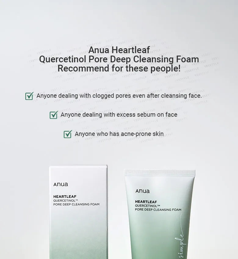 Anua - Heartleaf Quercetinol Pore Deep Cleansing Foam